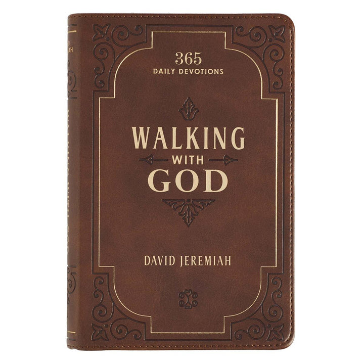Walking With God Brown Faux Leather Devotional (Compact Size)