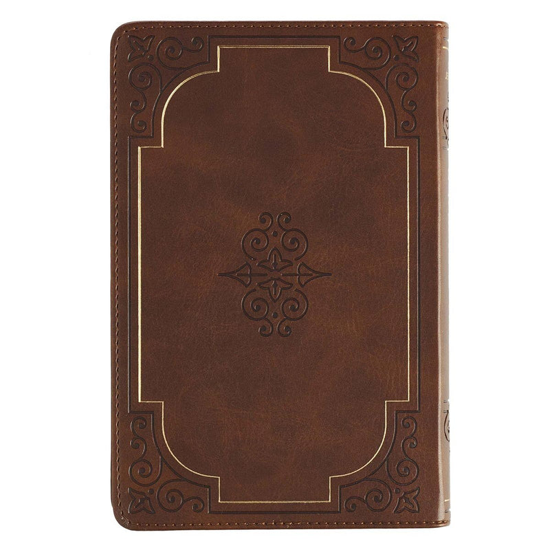 Walking With God Brown Faux Leather Devotional (Compact Size)