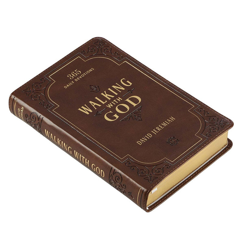 Walking With God Brown Faux Leather Devotional (Compact Size)