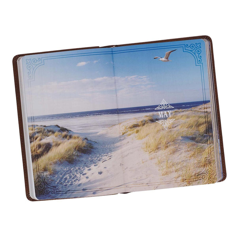 Walking With God Brown Faux Leather Devotional (Compact Size)