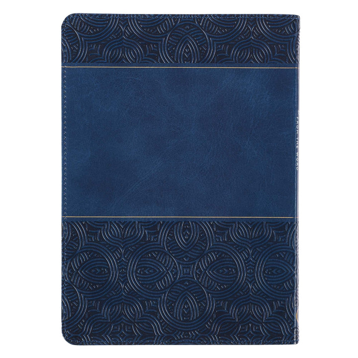 Prayers and Praises From the Word Navy Blue Faux Leather Gift Book - General Gift Book