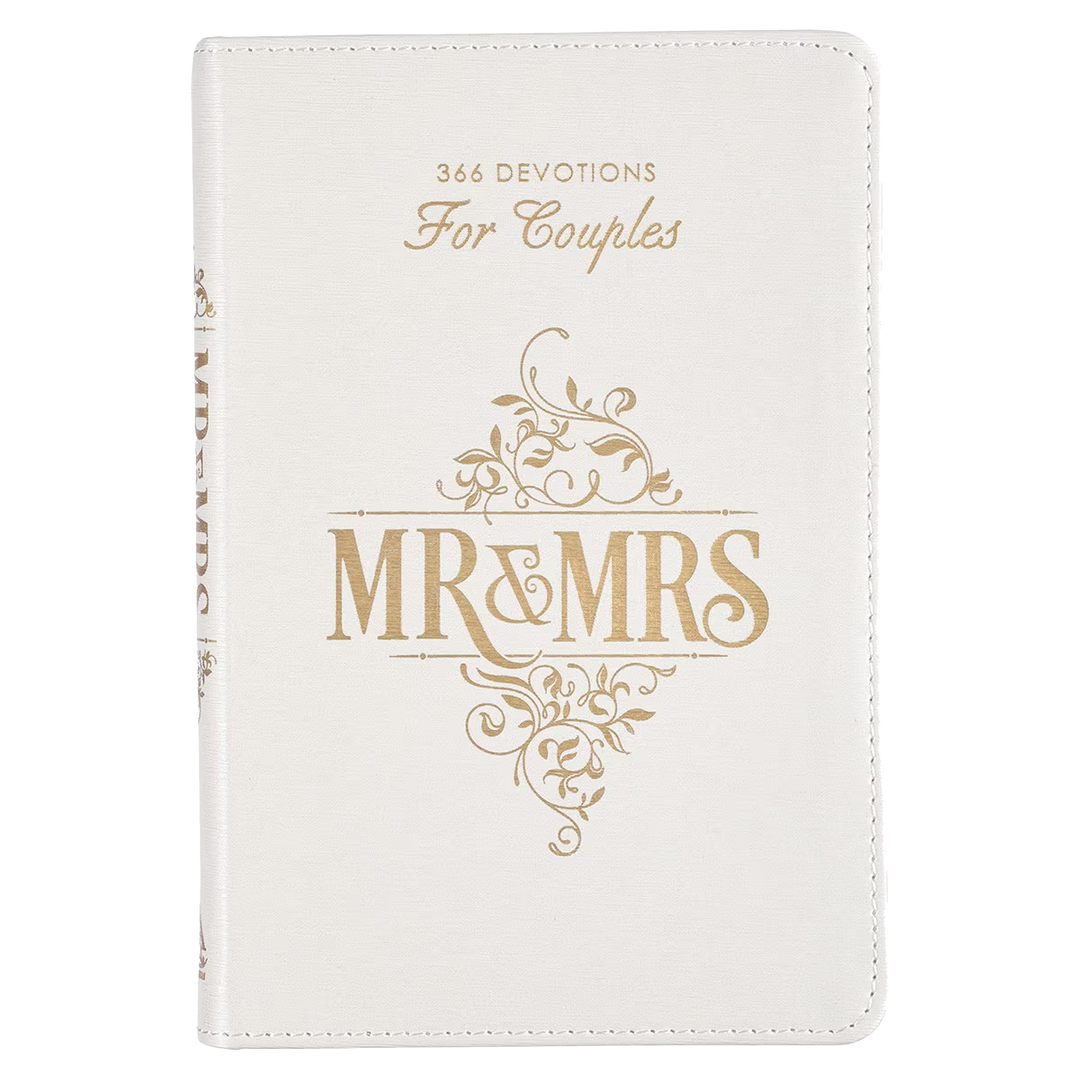 Mr. &amp; Mrs. 366 Devotions for Couples Blue Faux Leather Devotional By Rob &amp; Joanna Teigen General Gift Book