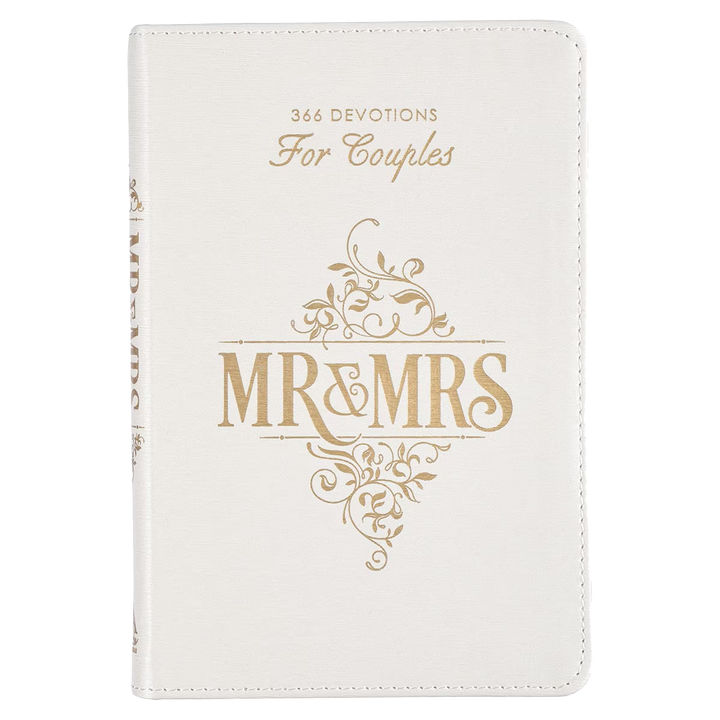 Mr. &amp; Mrs. 366 Devotions for Couples Blue Faux Leather Devotional By Rob &amp; Joanna Teigen General Gift Book