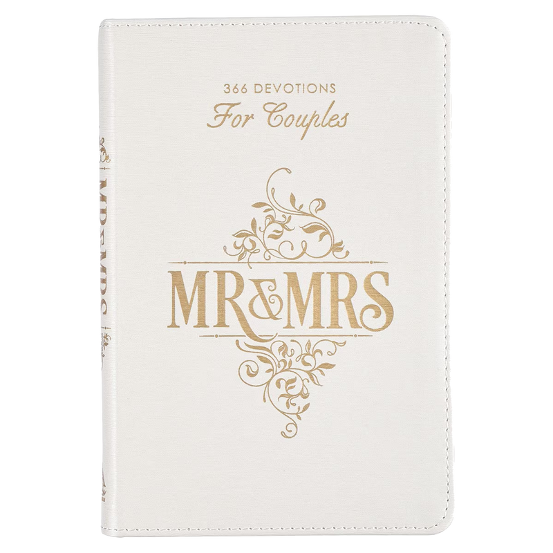 Mr. & Mrs. 366 Devotions for Couples Blue Faux Leather Devotional By Rob & Joanna Teigen General Gift Book