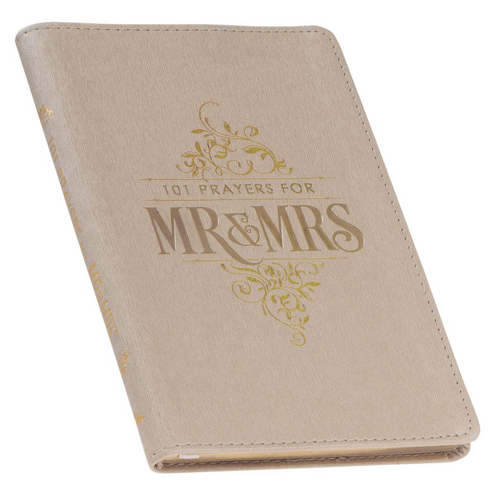 101 Prayers for Mr. &amp; Mrs. Gold Faux Leather Prayer Book