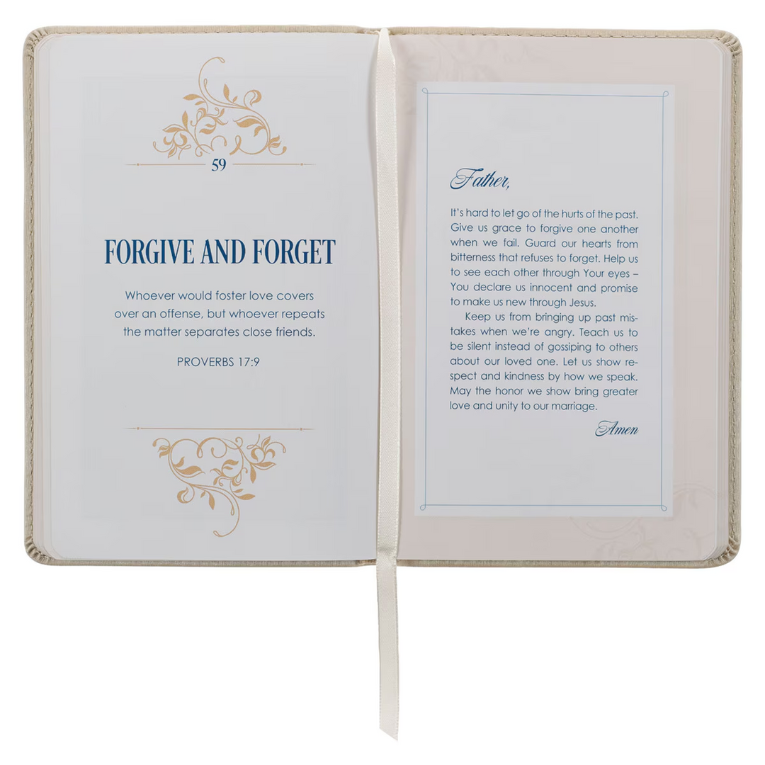 101 Prayers for Mr. &amp; Mrs. Gold Faux Leather Prayer Book