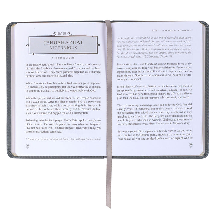 Legacy of Leaders Gray Faux Leather Devotional By Robert Noland