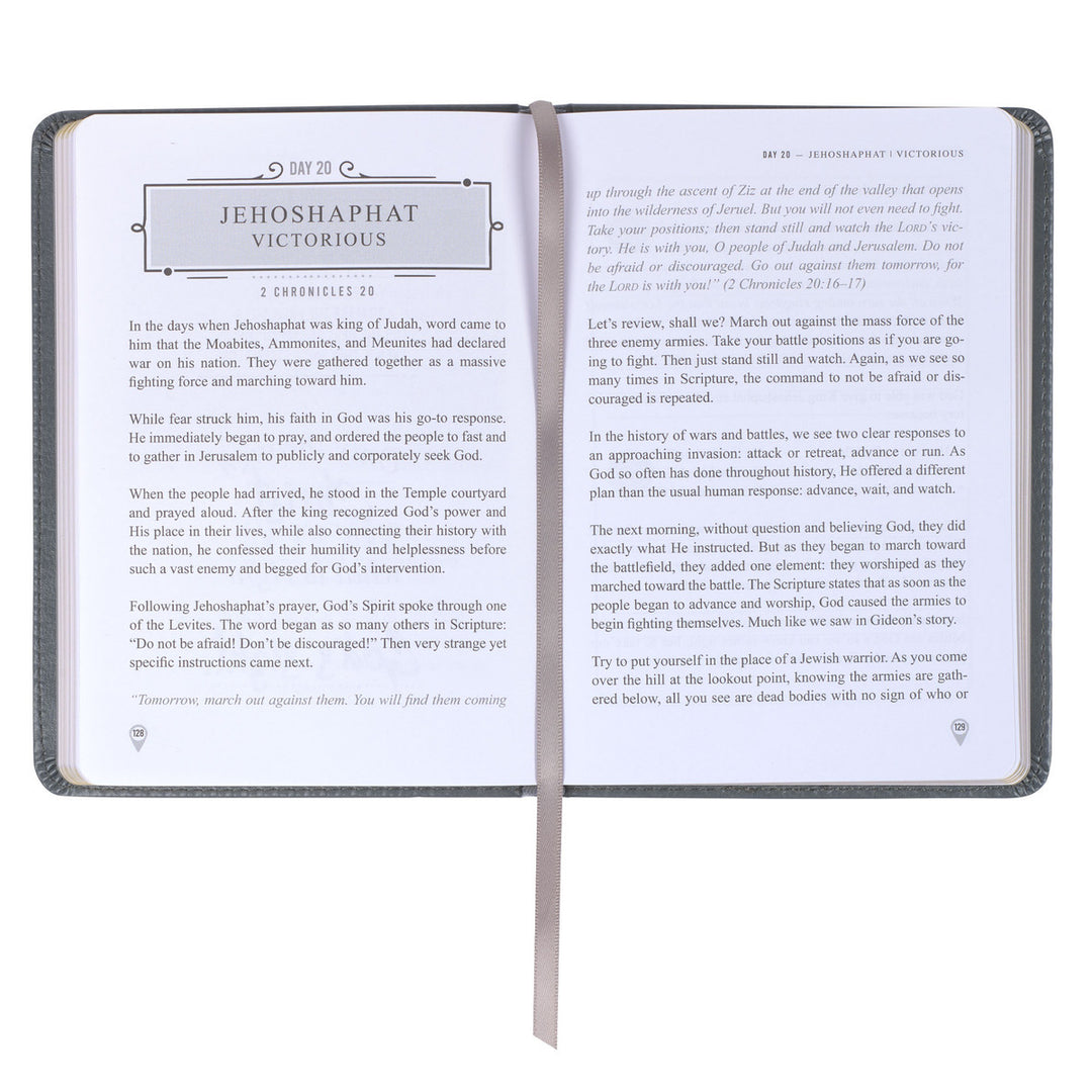 Legacy of Leaders Gray Faux Leather Devotional By Robert Noland
