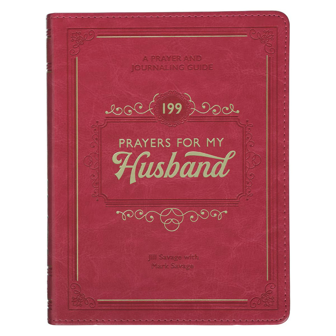 199 Prayer for My Husband Raspberry-Red Faux Leather Prayer and Journaling Guide