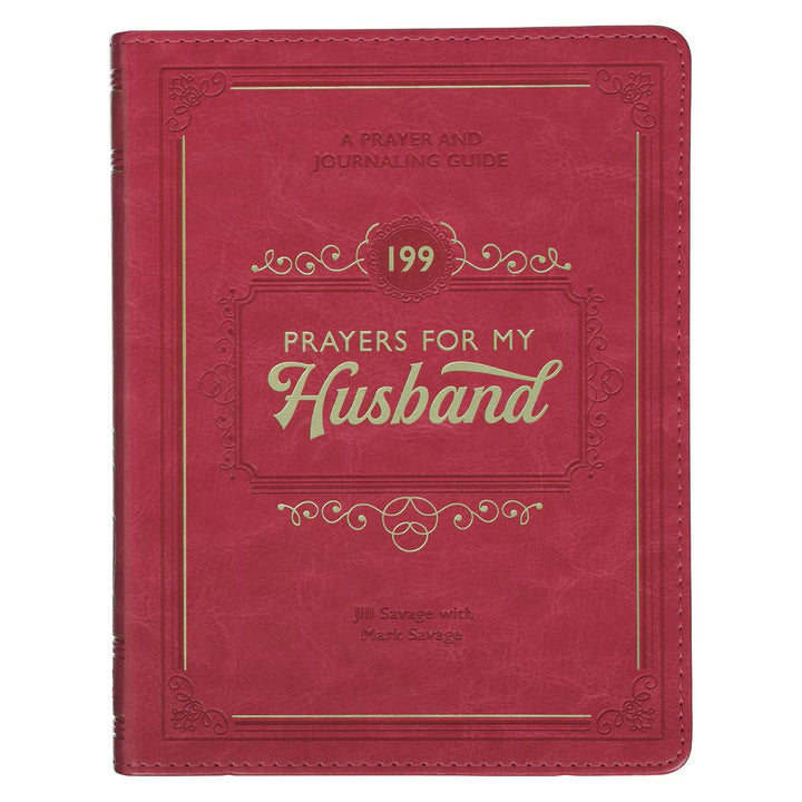 199 Prayer for My Husband Raspberry-Red Faux Leather Prayer and Journaling Guide