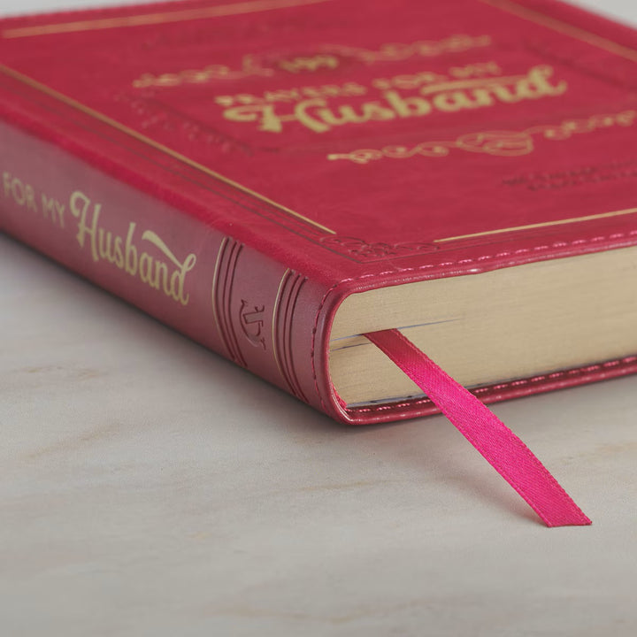 199 Prayer for My Husband Raspberry-Red Faux Leather Prayer and Journaling Guide