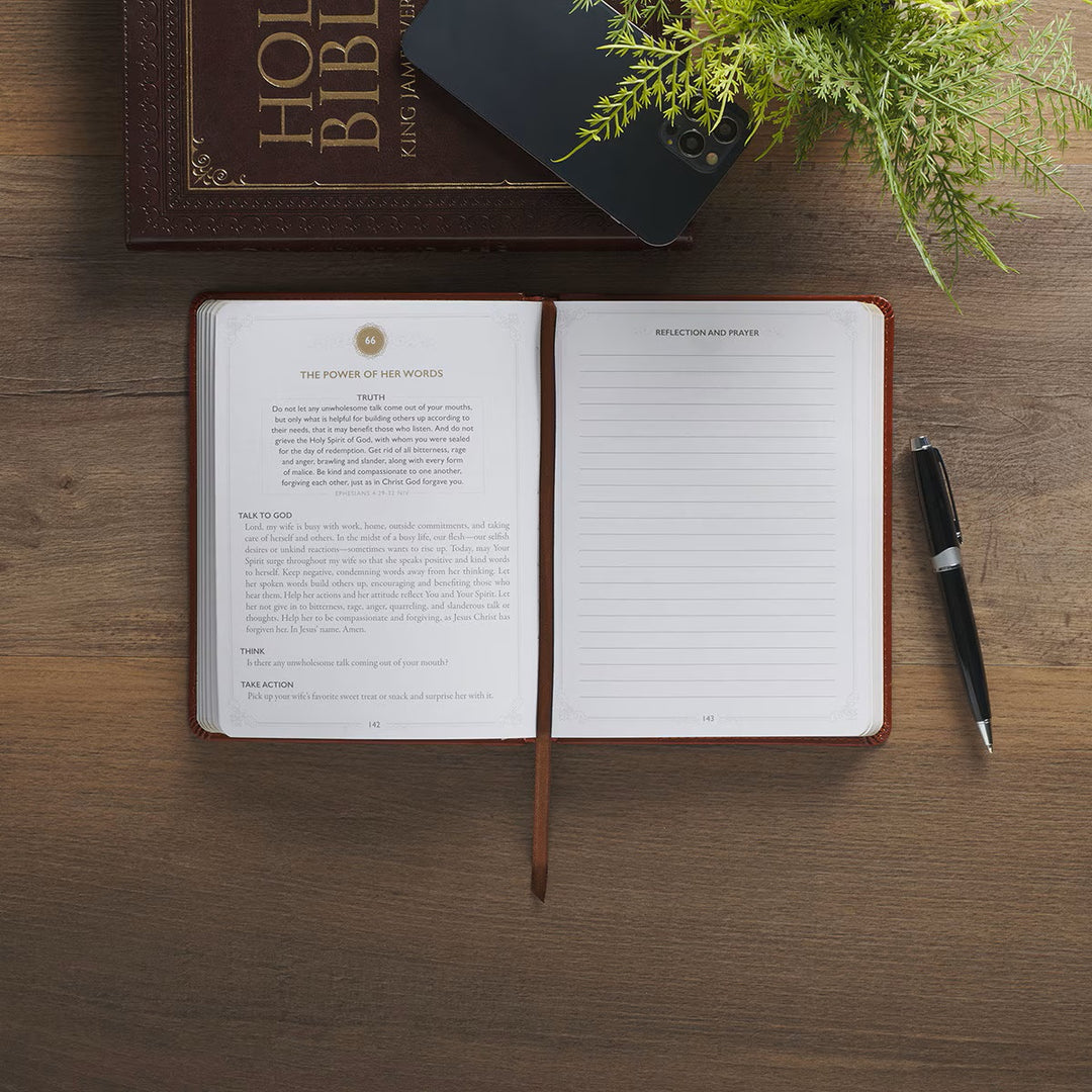 199 Prayers for My Wife Saddle Tan Faux Leather Prayer and Journaling Guide
