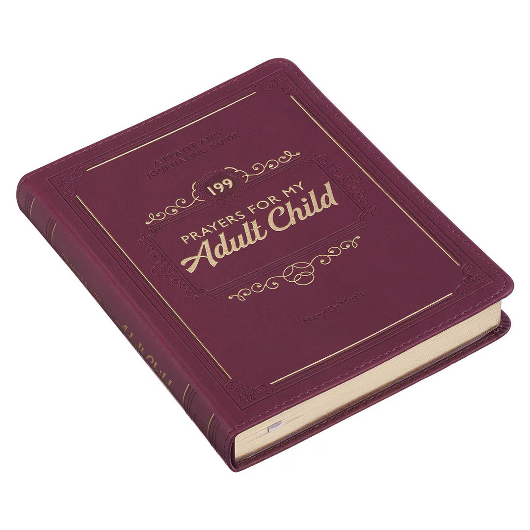 199 Prayers for My Adult Child Plum Faux Leather Prayer and Journaling Guide by Mary DeMuth