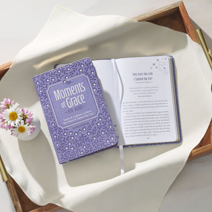 Moments of Grace for Moms: Stories and Scriptures Purple Gift Book by Carol Kent, Ellie Kay