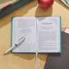 Moments of Grace for Teachers: Stories & Scriptures Blue Faux Leather Gift Book by Carol Kent, Vicki Caruana