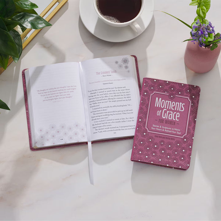 Moments of Grace for Women: Stories and Scriptures Mauve Faux Leather Gift Book by Carol Kent, Thelma Wells