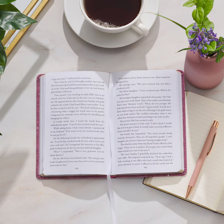 Moments of Grace for Women: Stories and Scriptures Mauve Faux Leather Gift Book by Carol Kent, Thelma Wells