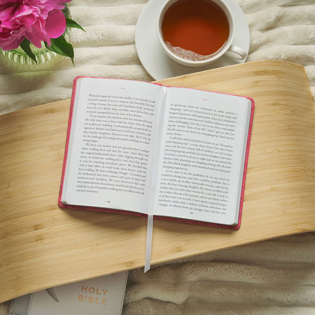 Moments of Grace for Sisters: Stories and Scriptures Pink Faux Leather Gift Book by Carol Kent
