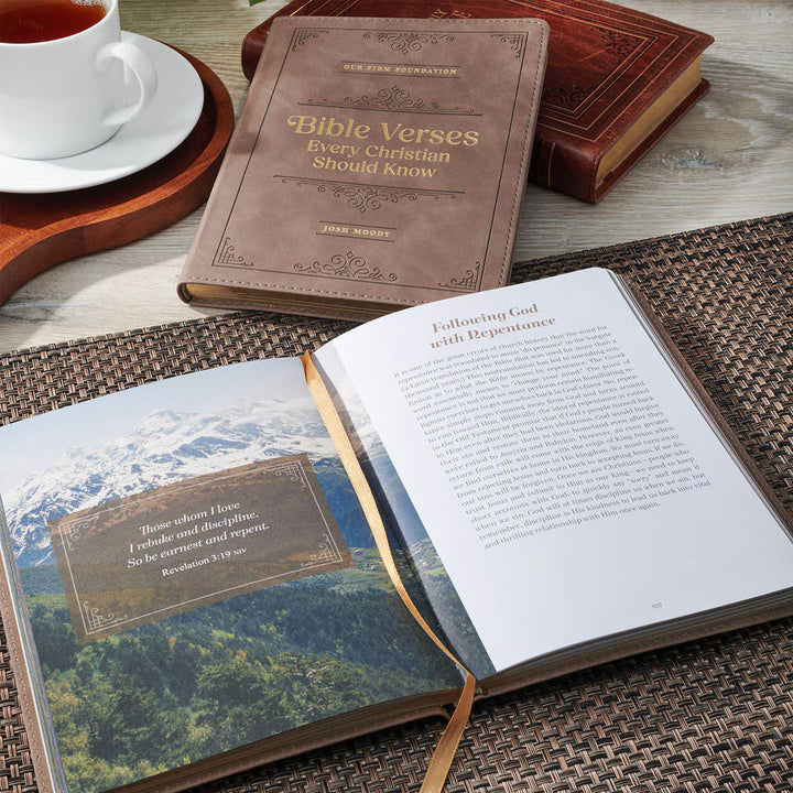 Bible Verses Every Christian Should Know Brown Faux Leather Devotional by Josh Moody