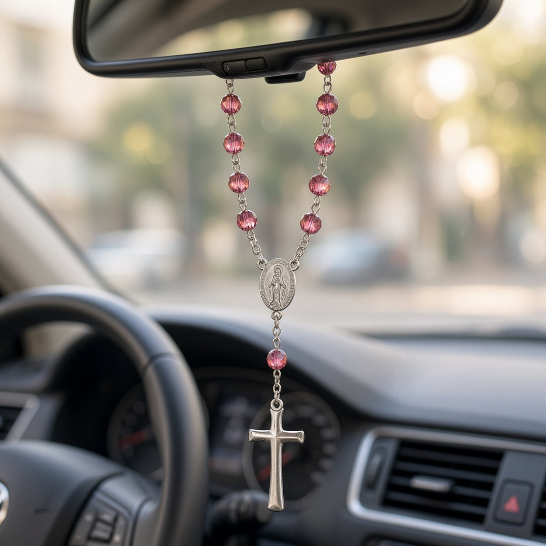Garnet Bead - Car Rosary