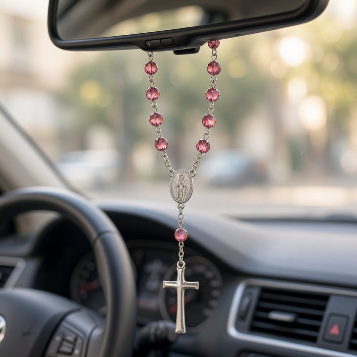 Garnet Bead - Car Rosary