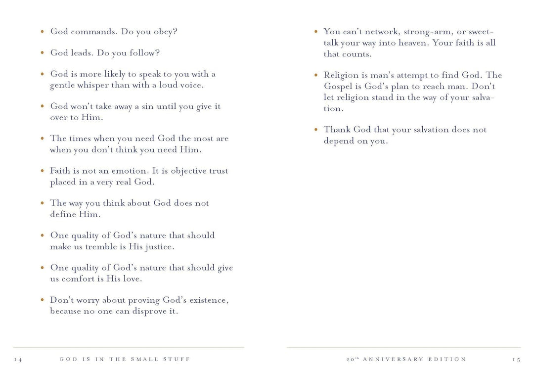 God Is in the Small Stuff 20th Anniversary Edition Hardcover by Bruce Bickel &amp; Stan Jantz