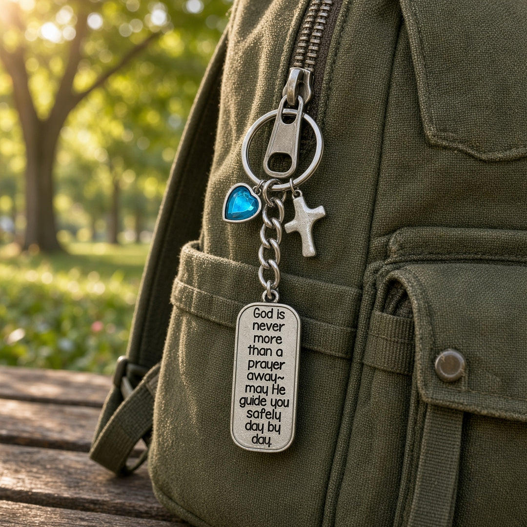 God is never more than a prayer away - Keyring