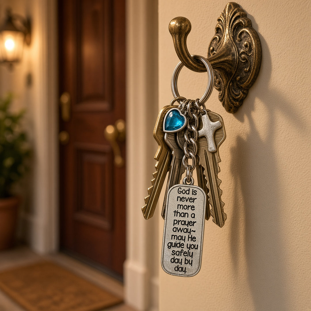 God is never more than a prayer away - Keyring