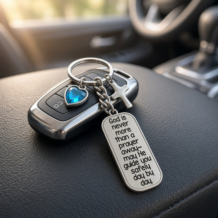God is never more than a prayer away - Keyring