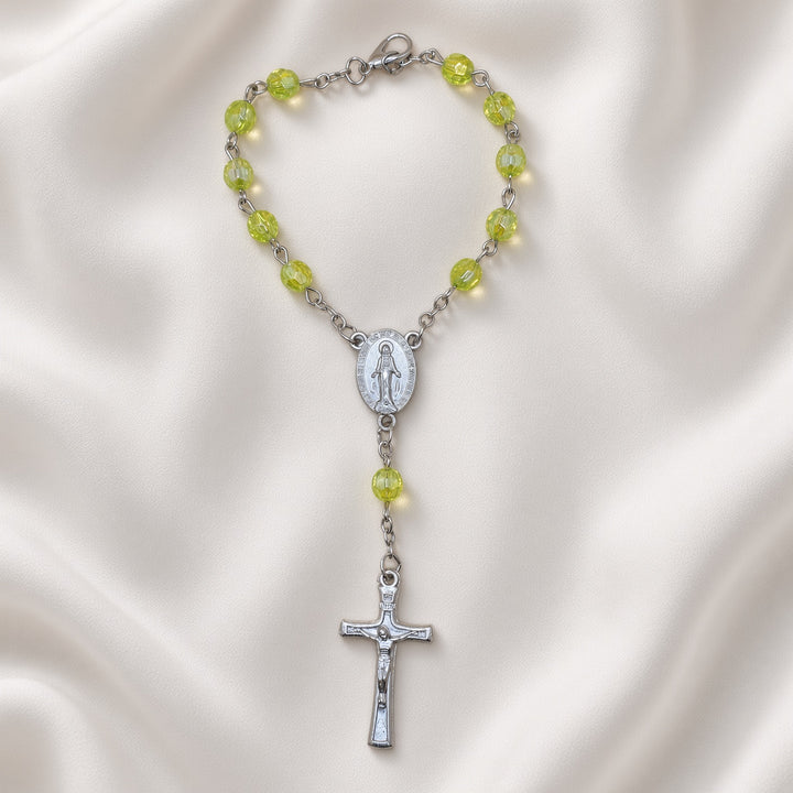 Green Bead - Car Rosary