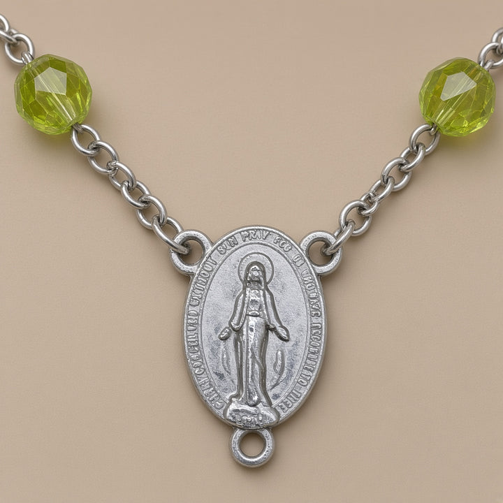 Green Bead - Car Rosary