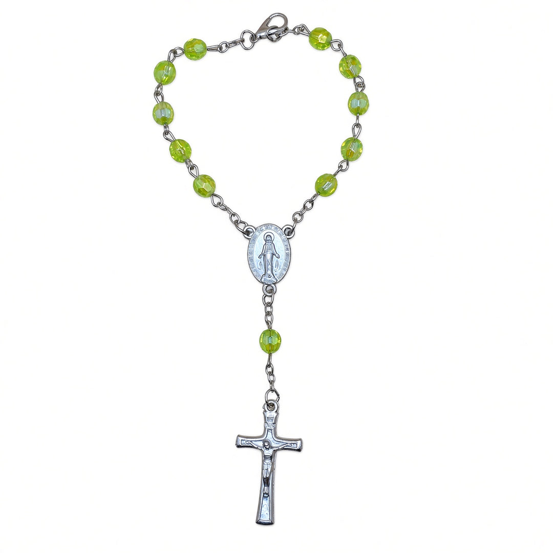 Green Bead - Car Rosary
