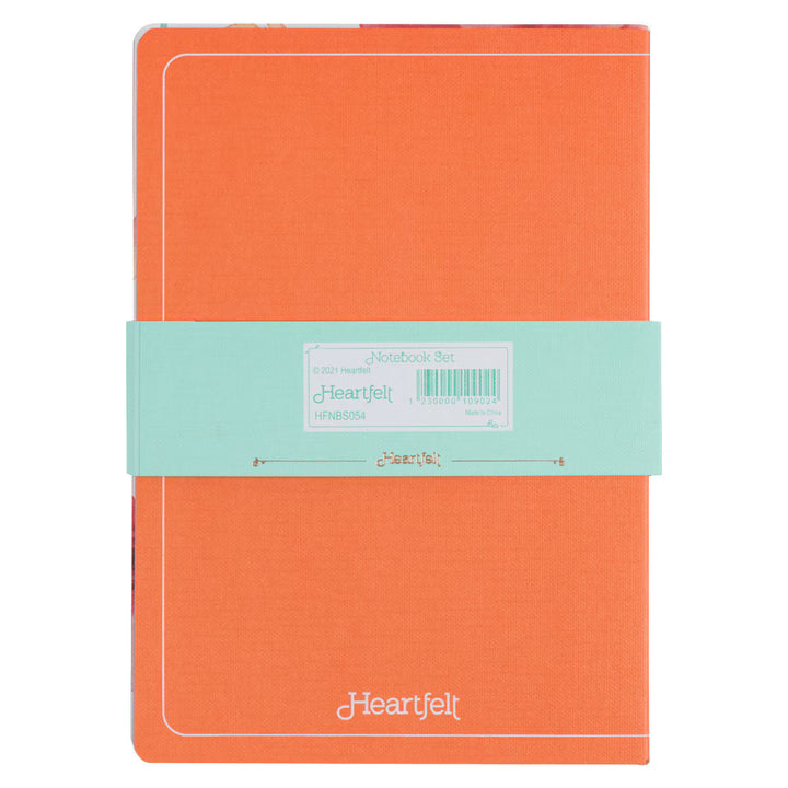 Never Give Up Coral Poppies Notebook Set
