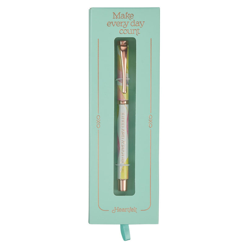 Make Every Day Count Citrus Leaves Gift Pen