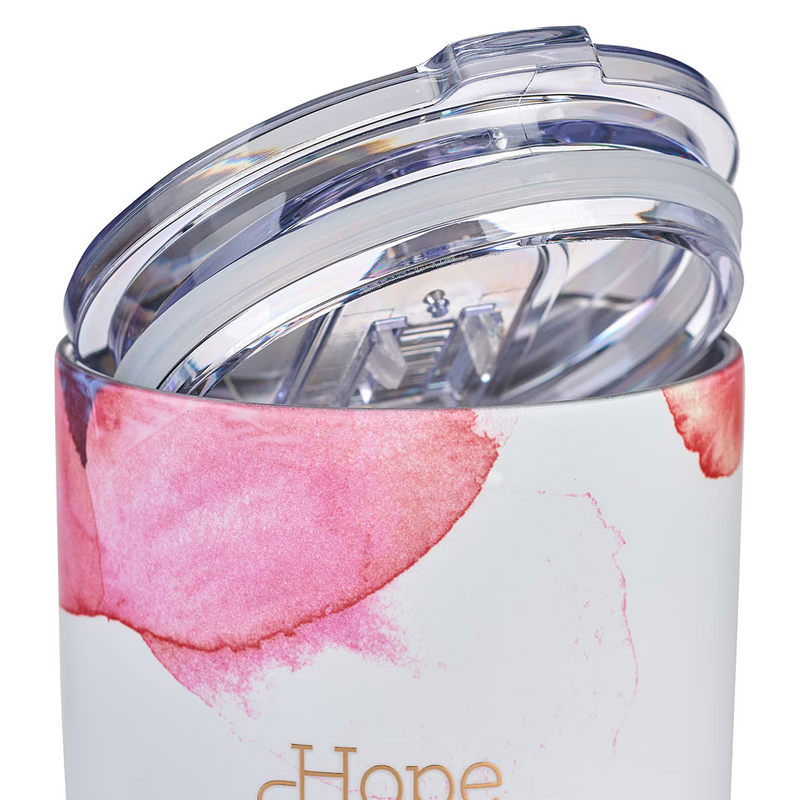 Hope Anchors the Soul Coral Poppies Stainless Steel Travel Mug