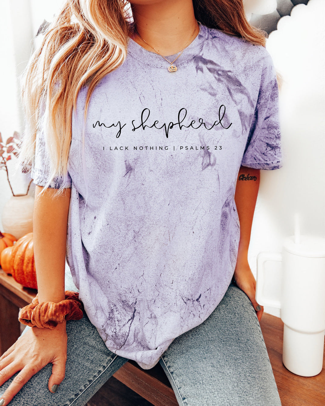He Is My Shepherd Psalm Christian Comfort Colors T-Shirt, Bible Faith Gift