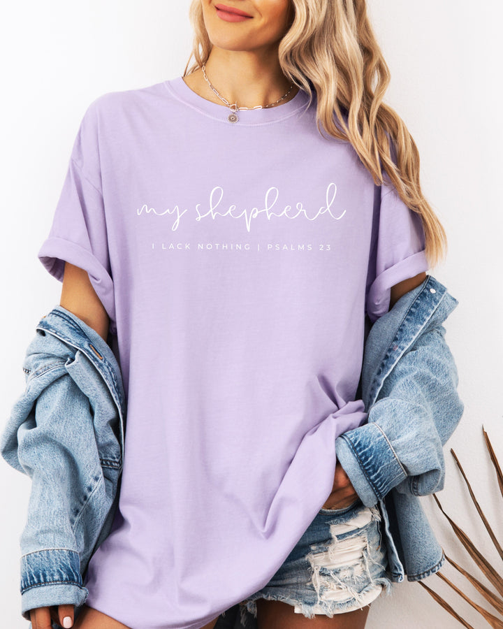 He Is My Shepherd Psalm Christian Comfort Colors T-Shirt, Bible Faith Gift
