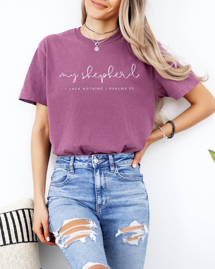 He Is My Shepherd Psalm Christian Comfort Colors T-Shirt, Bible Faith Gift