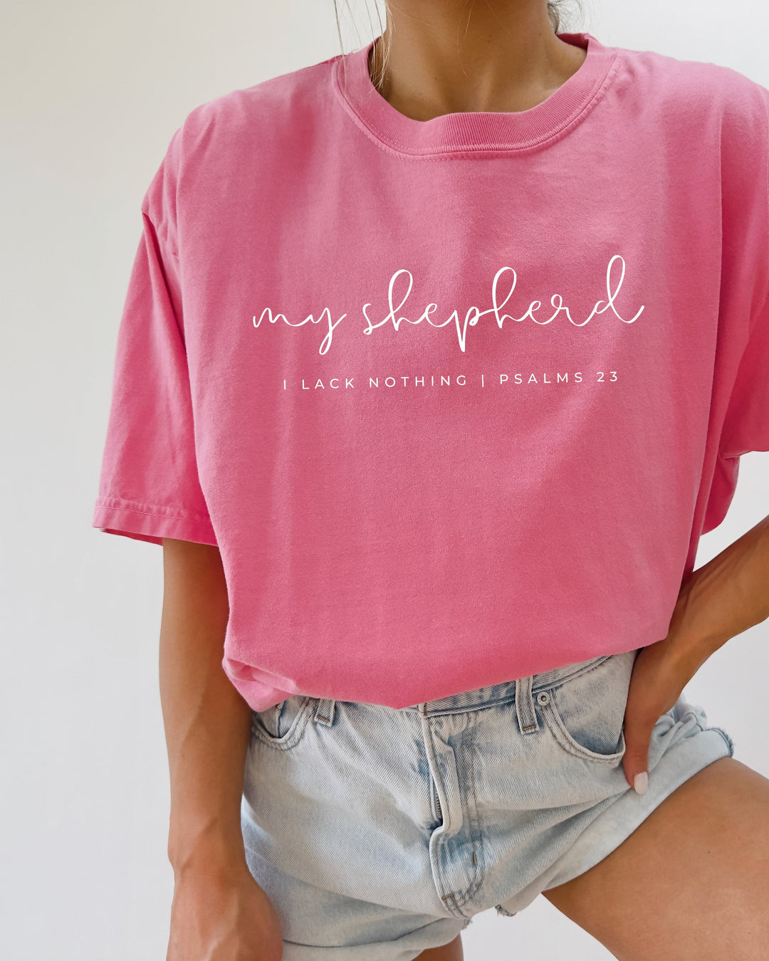 He Is My Shepherd Psalm Christian Comfort Colors T-Shirt, Bible Faith Gift