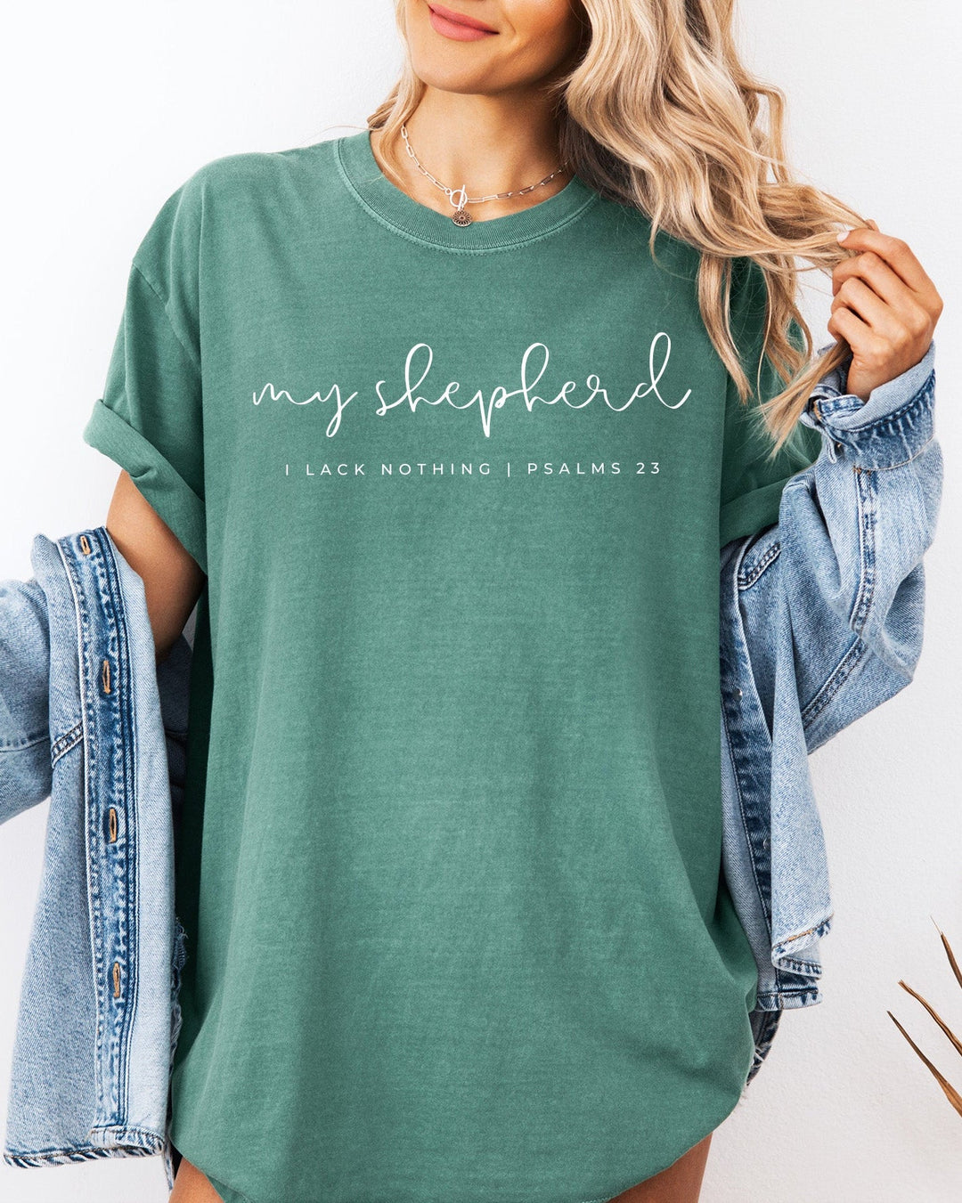 He Is My Shepherd Psalm Christian Comfort Colors T-Shirt, Bible Faith Gift
