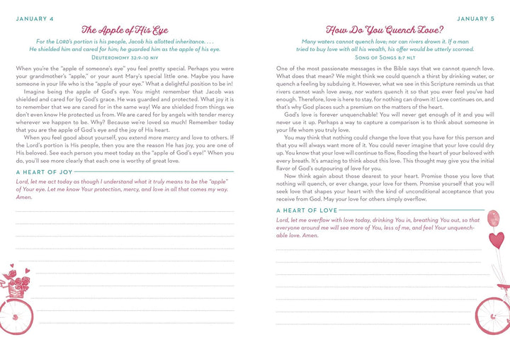 The Heart-Shaped Life Daily Devotional Journal Paperback by Karen Moore