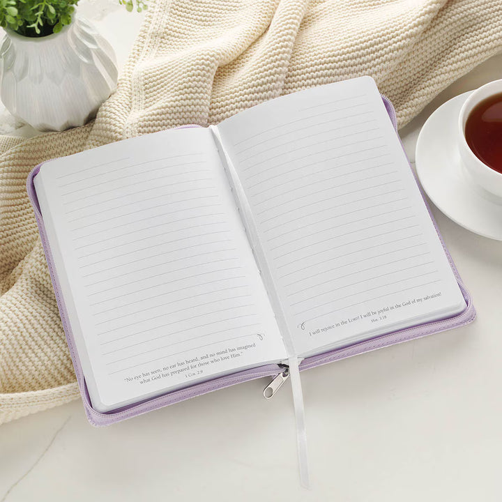 Trust in the Lord Lilac Floral Classic Journal with Zipper Closure - Proverbs 3:5