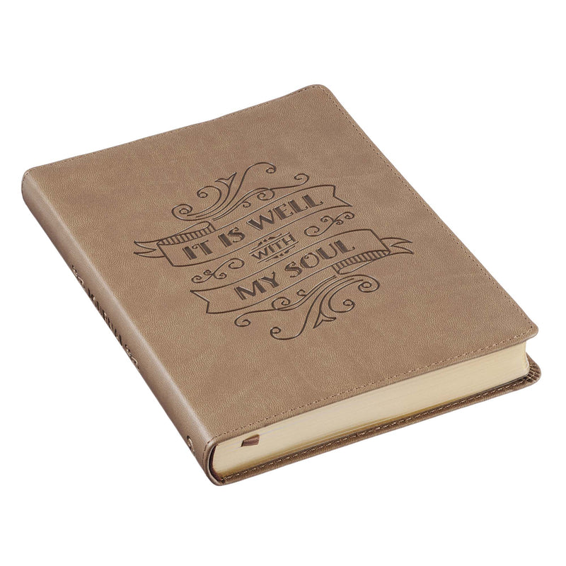 Brown Faux Leather Journal | It is Well With My Soul - Journal