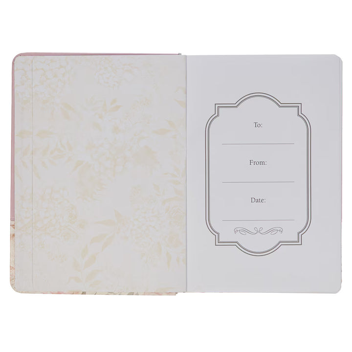 Done in Love Pink Floral Classic Journal with Elastic Closure and Pen Holder - 1 Corinthians 16:14