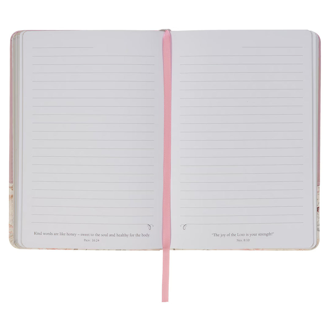 Done in Love Pink Floral Classic Journal with Elastic Closure and Pen Holder - 1 Corinthians 16:14