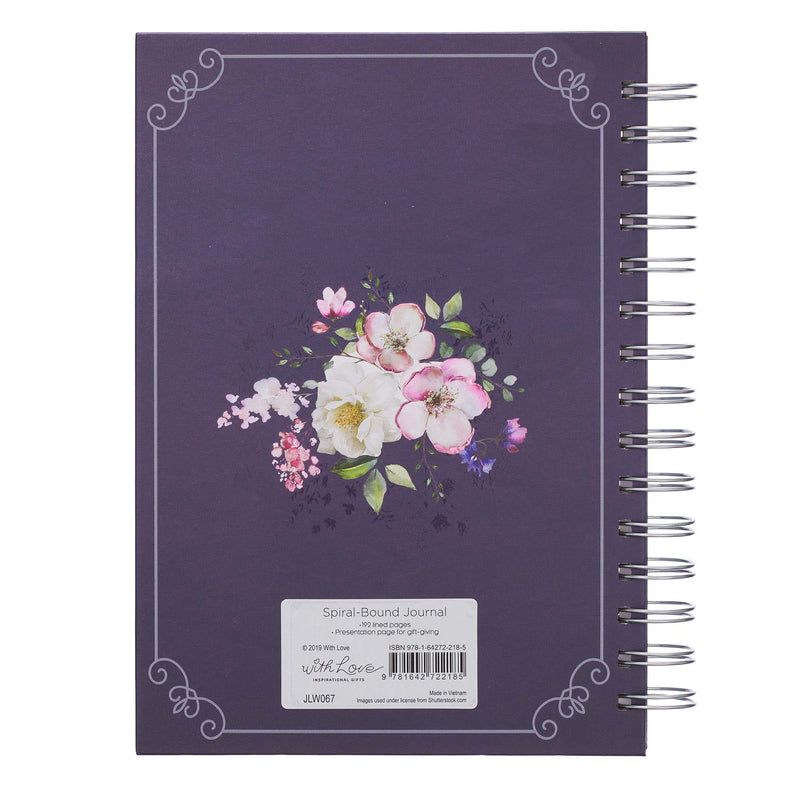 Amazing Grace Large Wirebound Journal in Purple