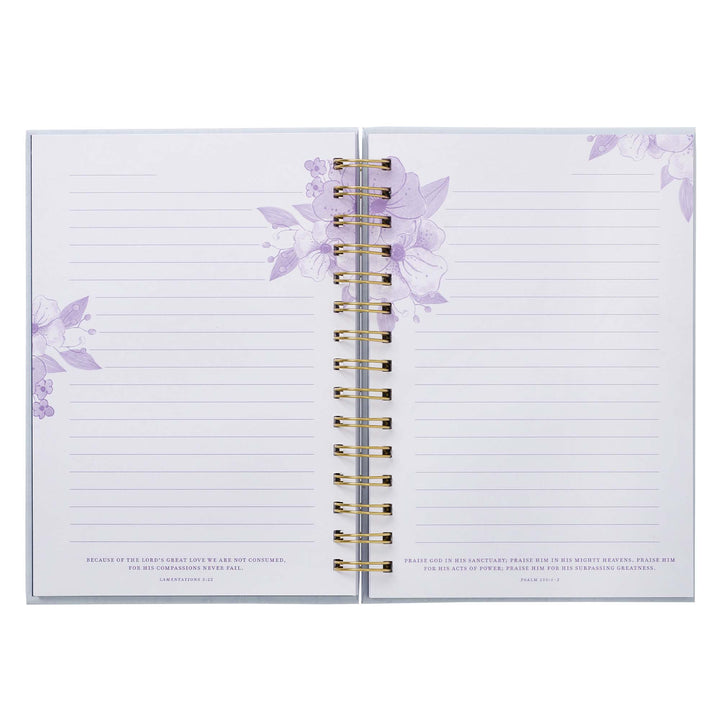 Grace Journal Gray/Purple Wire Bound