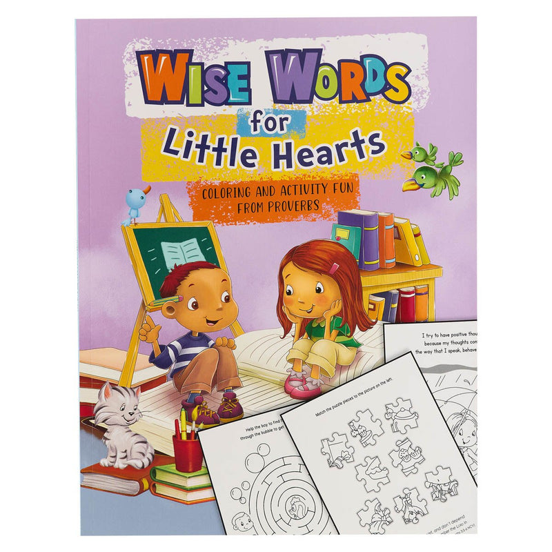 Wise Words for Little Hearts Coloring and Activity Book by Agnes de Bezenac