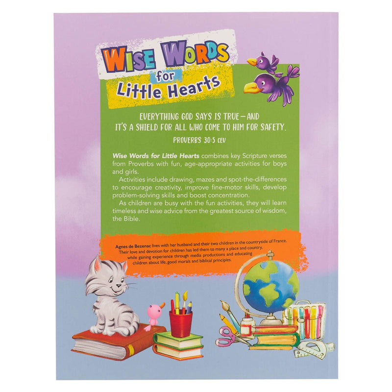 Wise Words for Little Hearts Coloring and Activity Book by Agnes de Bezenac