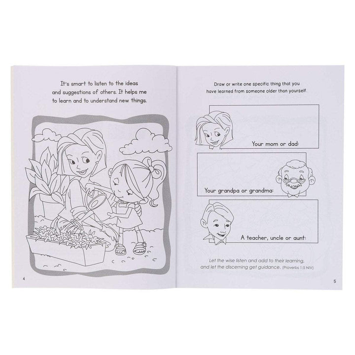 Wise Words for Little Hearts Coloring and Activity Book by Agnes de Bezenac